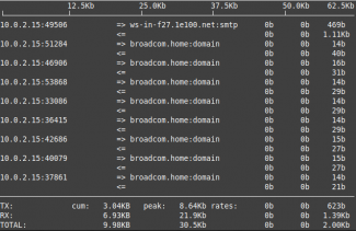 iftop мониторинг сетевого интерфейса на Debian,FreeBSD,NetBSD
